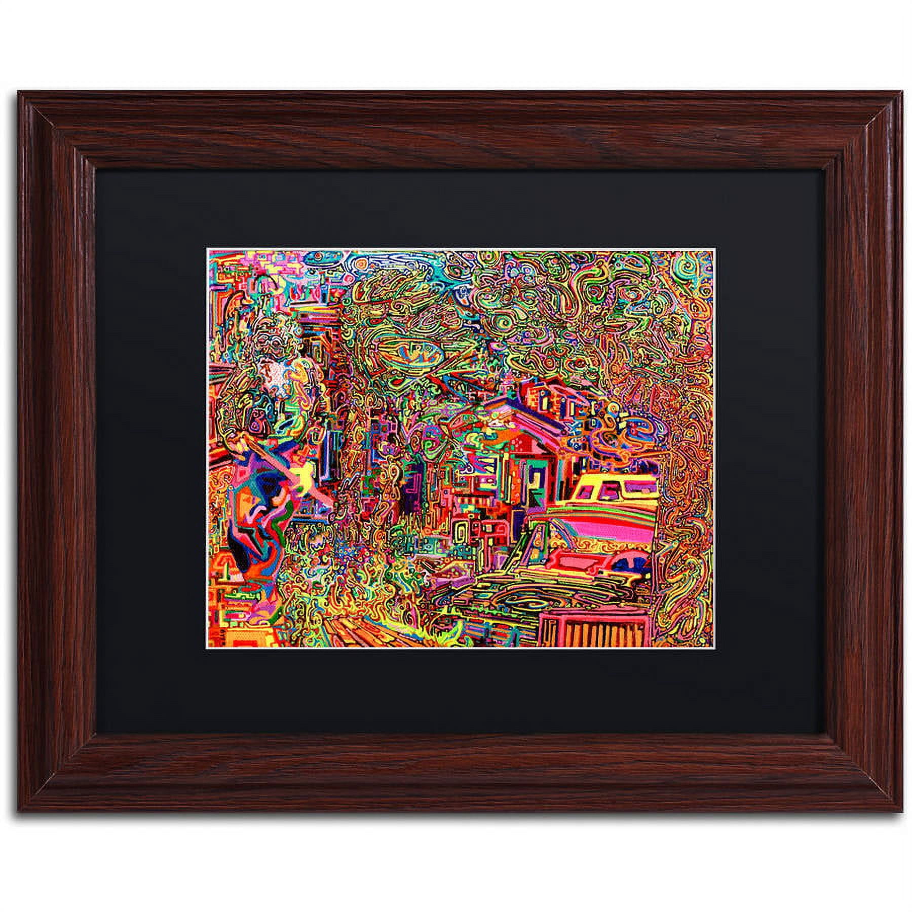 Trademark Fine Art "One Inch Further" Canvas Art by Josh Byer, Black Matte, Wood Frame