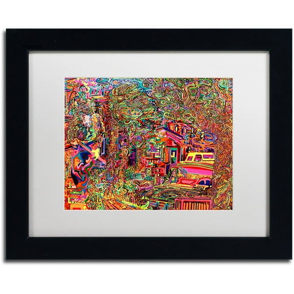 Trademark Fine Art "One Inch Further" Canvas Art by Josh Byer, White Matte, Black Frame