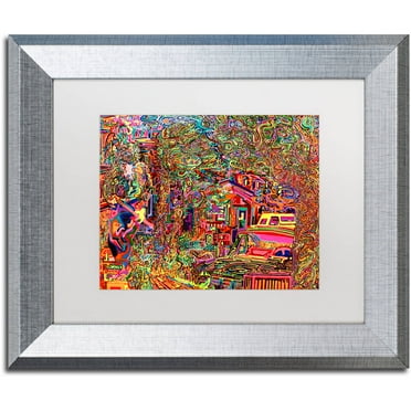 Trademark Fine Art "One Inch Further" Canvas Art by Josh Byer, White Matte, Silver Frame