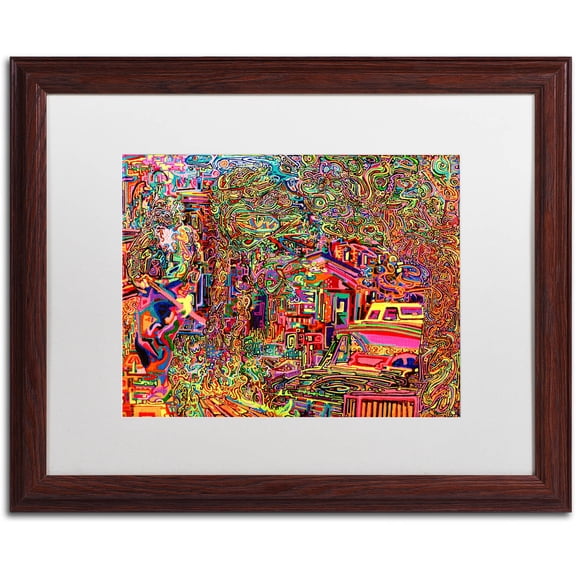 Trademark Fine Art "One Inch Further" Canvas Art by Josh Byer, White Matte, Wood Frame