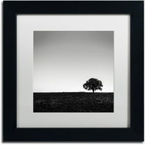 Trademark Fine Art "One Tree Hill" Canvas Art by Dave MacVicar, White Matte, Black Frame