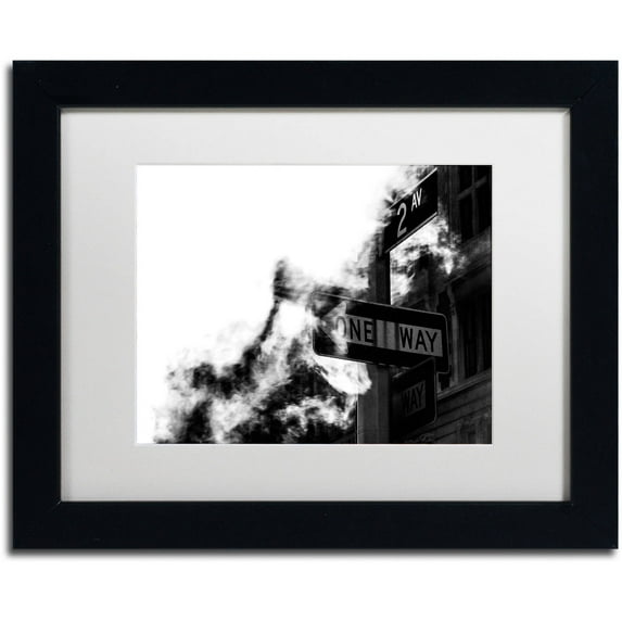 Trademark Fine Art "One Way" Canvas Art by Yale Gurney, White Matte, Black Frame