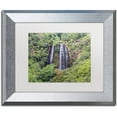 thumbnail image 1 of Trademark Fine Art 'Opaekaa Falls' Canvas Art by Pierre Leclerc, White Matte, Silver Frame, 1 of 4