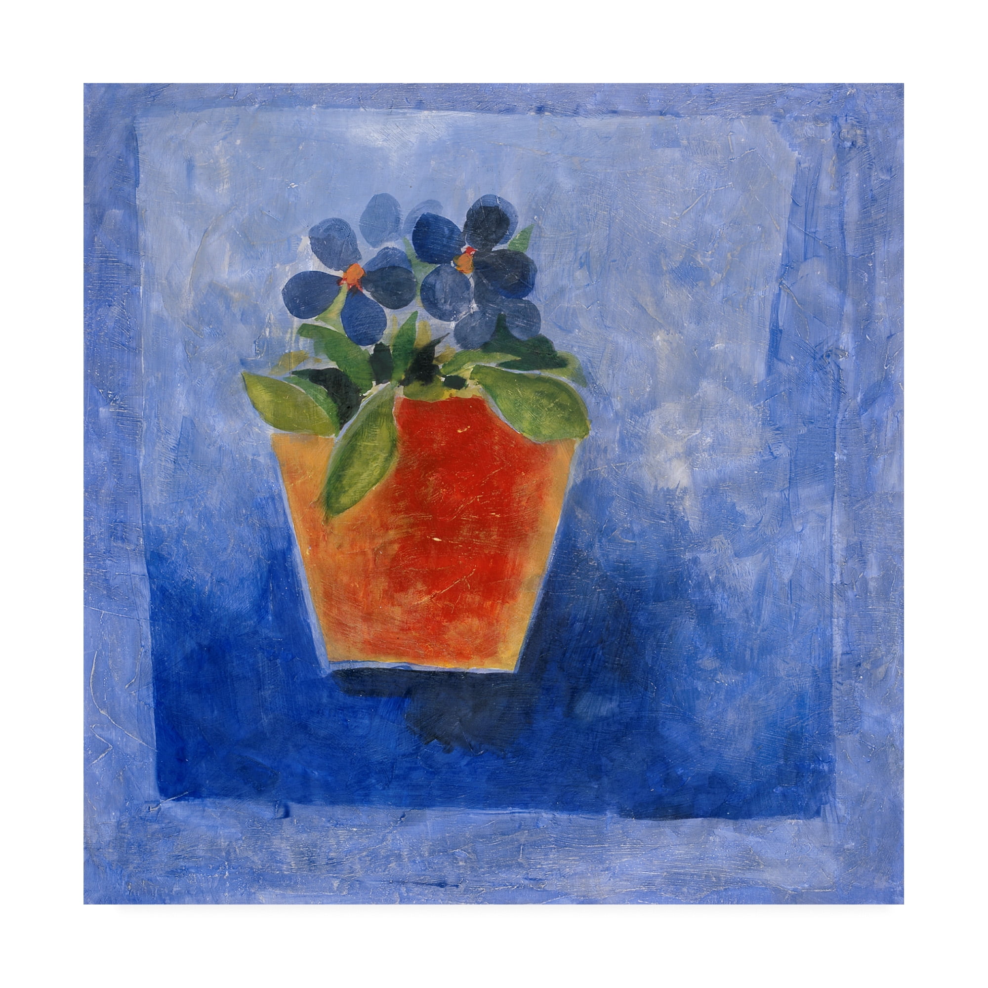Trademark Fine Art 'Orange Flower Pot' Canvas Art by Pablo Esteban