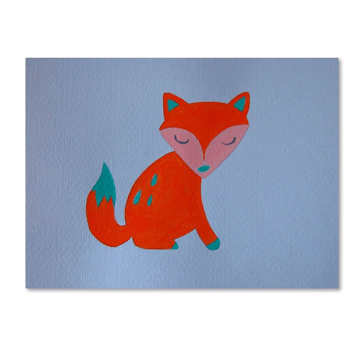 Trademark Fine Art "Orange Fox" Canvas Art by Nicole Dietz