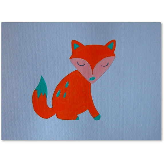 Trademark Fine Art "Orange Fox" Canvas Art by Nicole Dietz