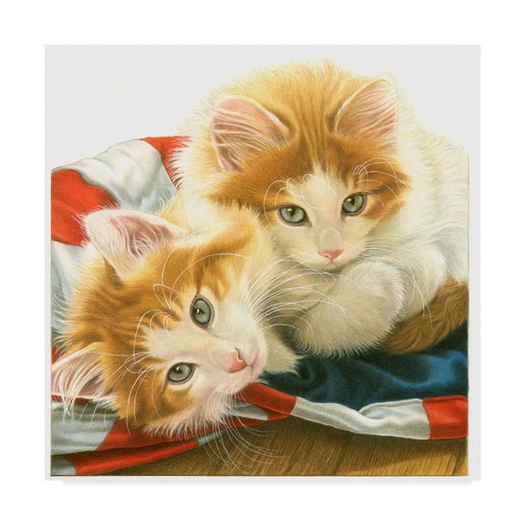 Trademark Fine Art 'Orange Kittens' Canvas Art by Francien Van Westering