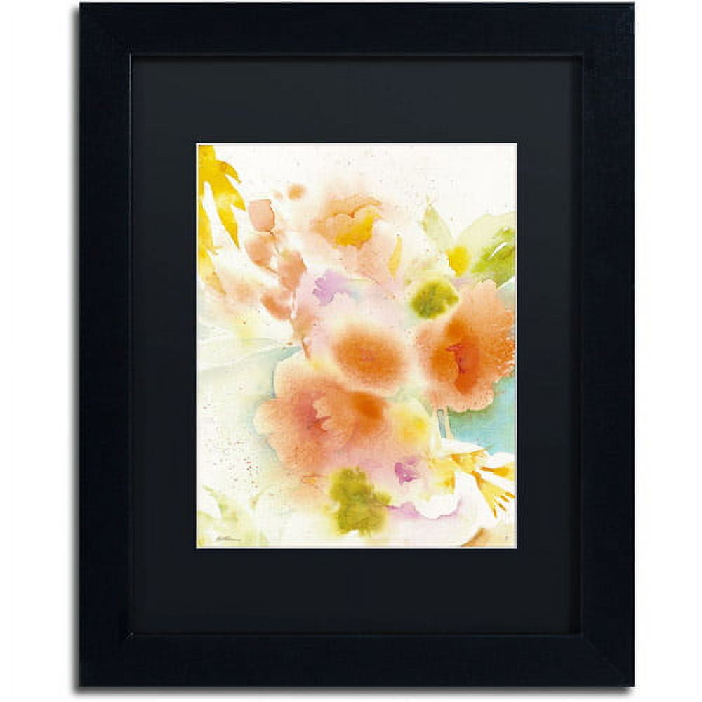 Trademark Fine Art "Orange Reflection" Canvas Art by Sheila Golden, Black Matte, Black Frame