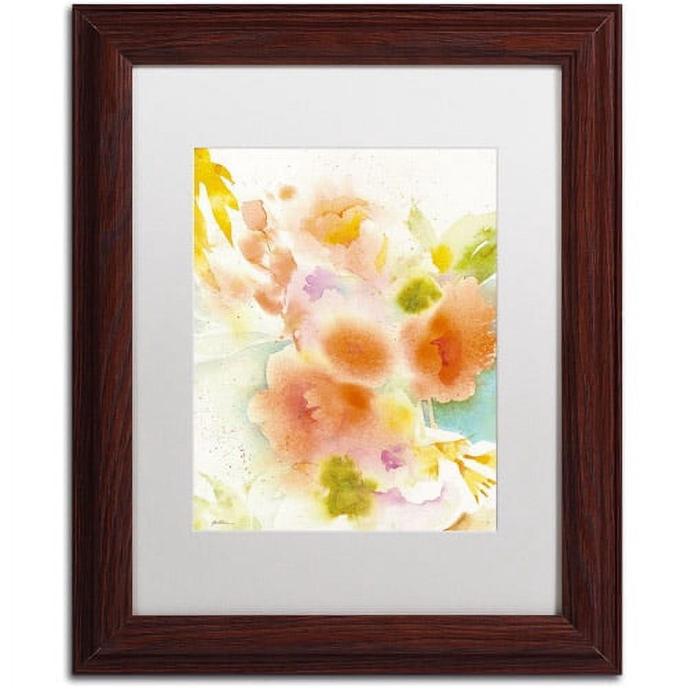 Trademark Fine Art "Orange Reflection" Canvas Art by Sheila Golden, White Matte, Wood Frame