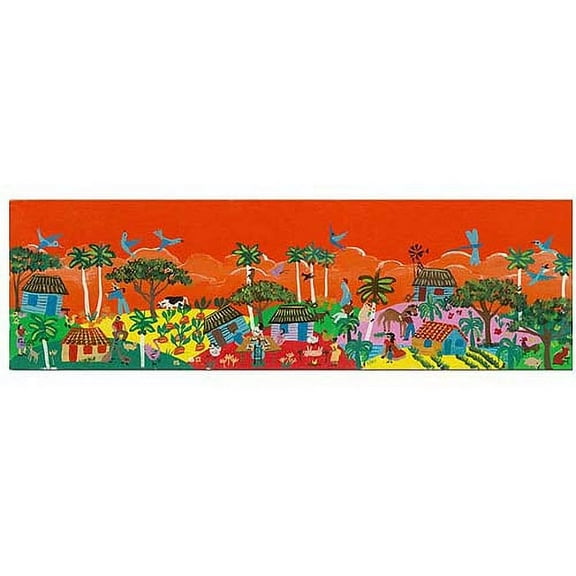 Trademark Fine Art "Orange Sky" Canvas Art by Carlos, 14x47