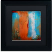 Trademark Fine Art "Orange Swatch" Canvas Art by Nicole Dietz Black Matte, Black Frame