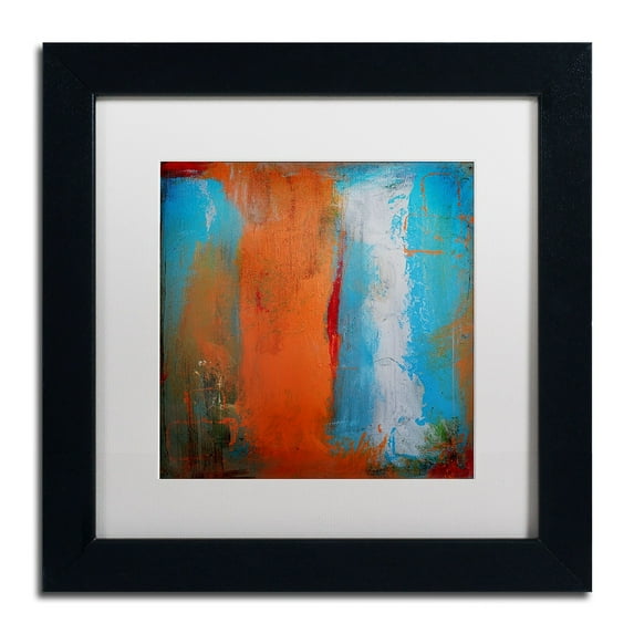Trademark Fine Art "Orange Swatch" Canvas Art by Nicole Dietz White Matte, Black Frame