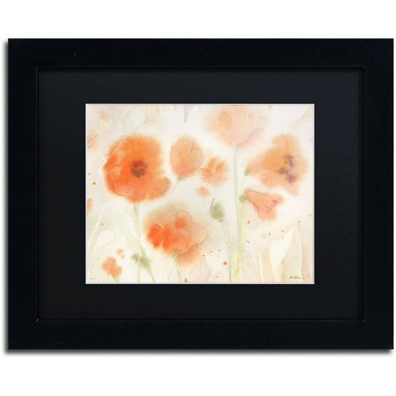Trademark Fine Art "Orange Tones" Canvas Art by Sheila Golden, Black Matte, Black Frame