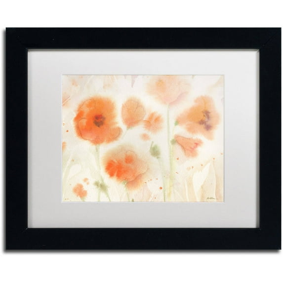 Trademark Fine Art "Orange Tones" Canvas Art by Sheila Golden, White Matte, Black Frame