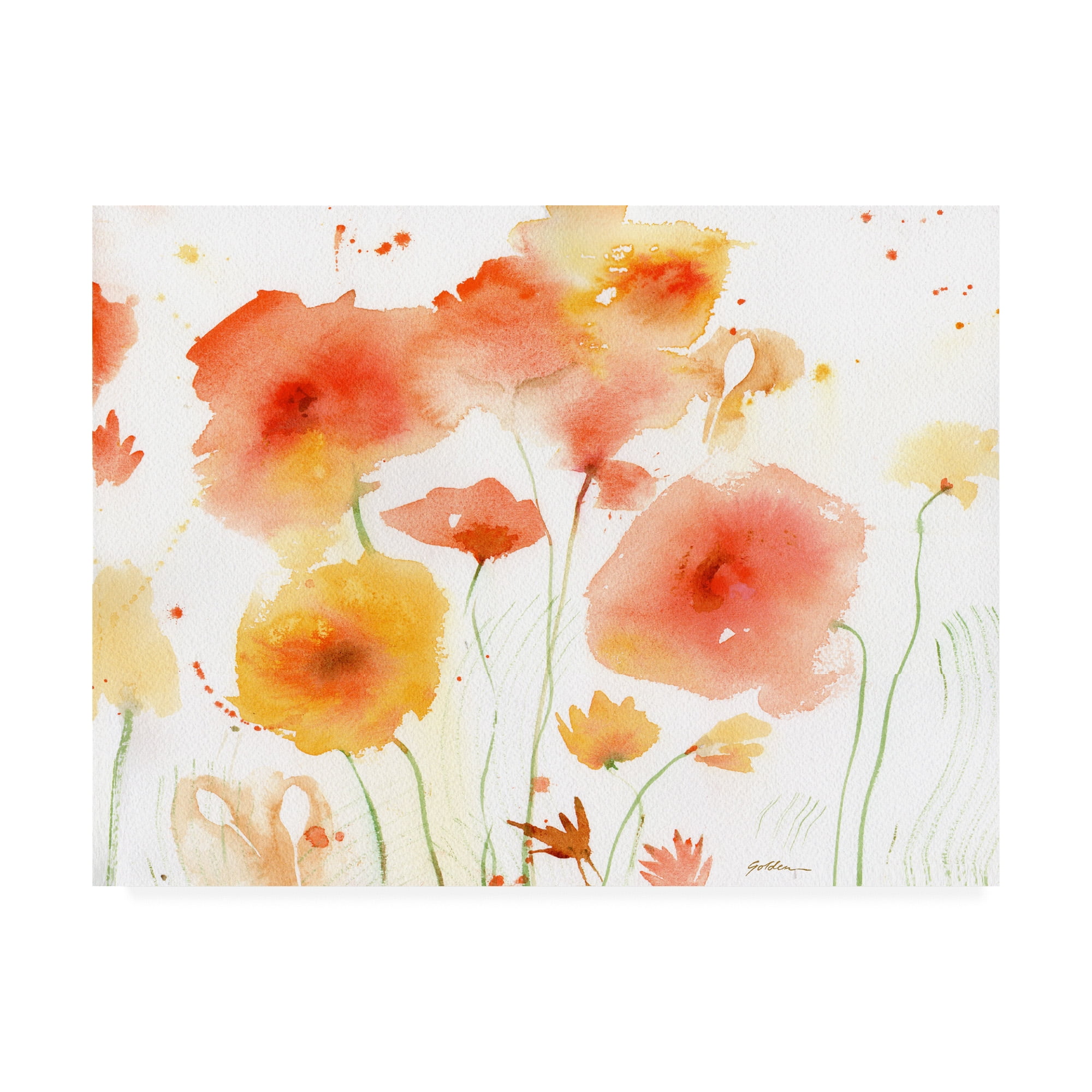 Trademark Fine Art 'Orange Yellow' Canvas Art by Sheila Golde