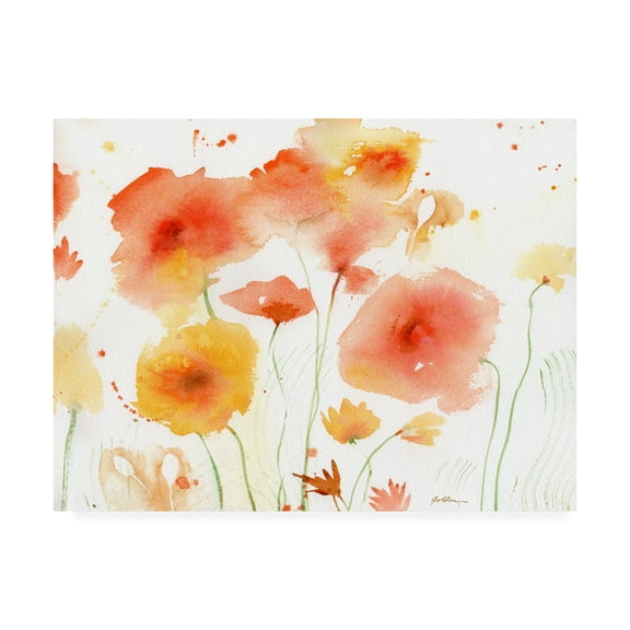 Trademark Fine Art 'Orange Yellow' Canvas Art by Sheila Golde