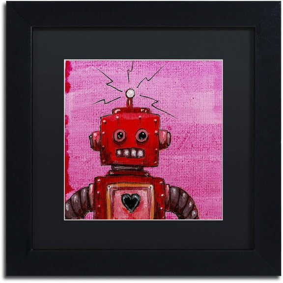 Trademark Fine Art 'Orangebot' Canvas Art by Craig Snodgrass, Black Matte, Black Frame