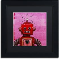 Trademark Fine Art 'Orangebot' Canvas Art by Craig Snodgrass, Black Matte, Black Frame