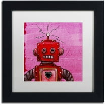 Trademark Fine Art 'Orangebot' Canvas Art by Craig Snodgrass, White Matte, Black Frame