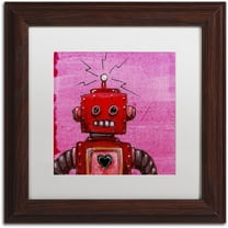 Trademark Fine Art 'Orangebot' Canvas Art by Craig Snodgrass, White Matte, Wood Frame