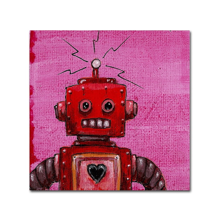 Craig Snodgrass 'Orangebot' Canvas Wall Art 14 x 14