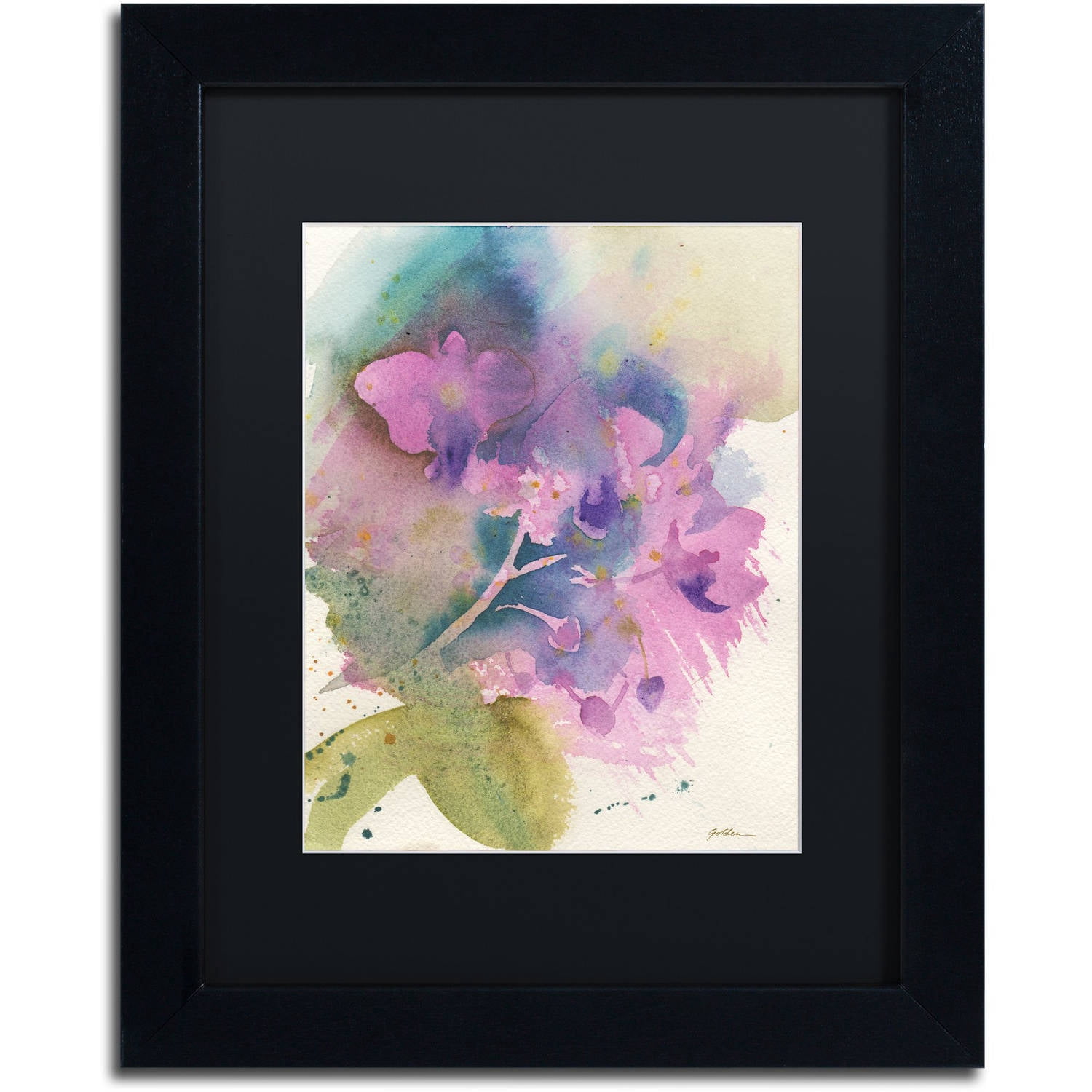 Trademark Fine Art "Orchid Dream" Canvas Art by Sheila Golden Black Matte, Black Frame