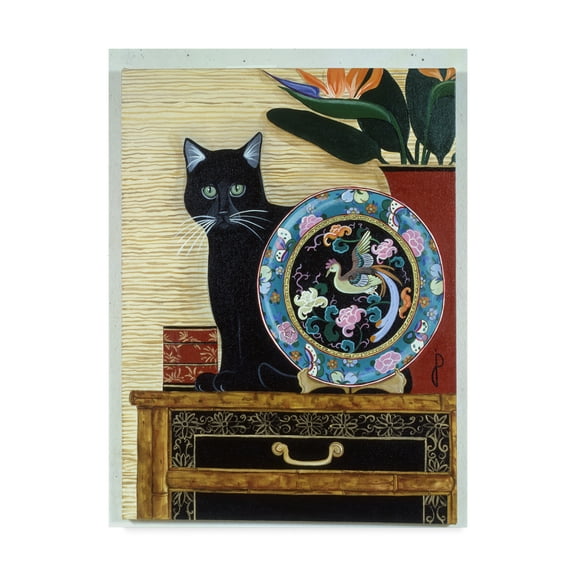 Trademark Fine Art 'Oriental Plate' Canvas Art by Jan Panico