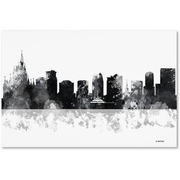Trademark Fine Art "Orlando Florida Skyline BG-1" Canvas Art by Marlene Watson