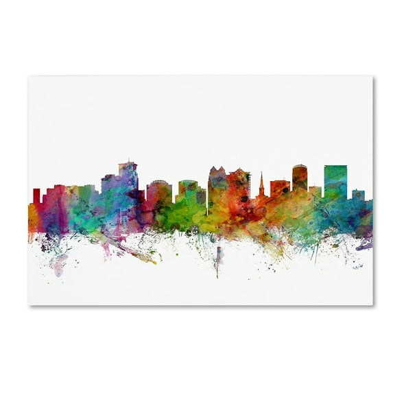 Trademark Fine Art "Orlando Florida Skyline" Canvas Art by Michael Tompsett