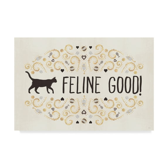 Trademark Fine Art 'Otomi Cats I Neutral' Canvas Art by Veronique Charron