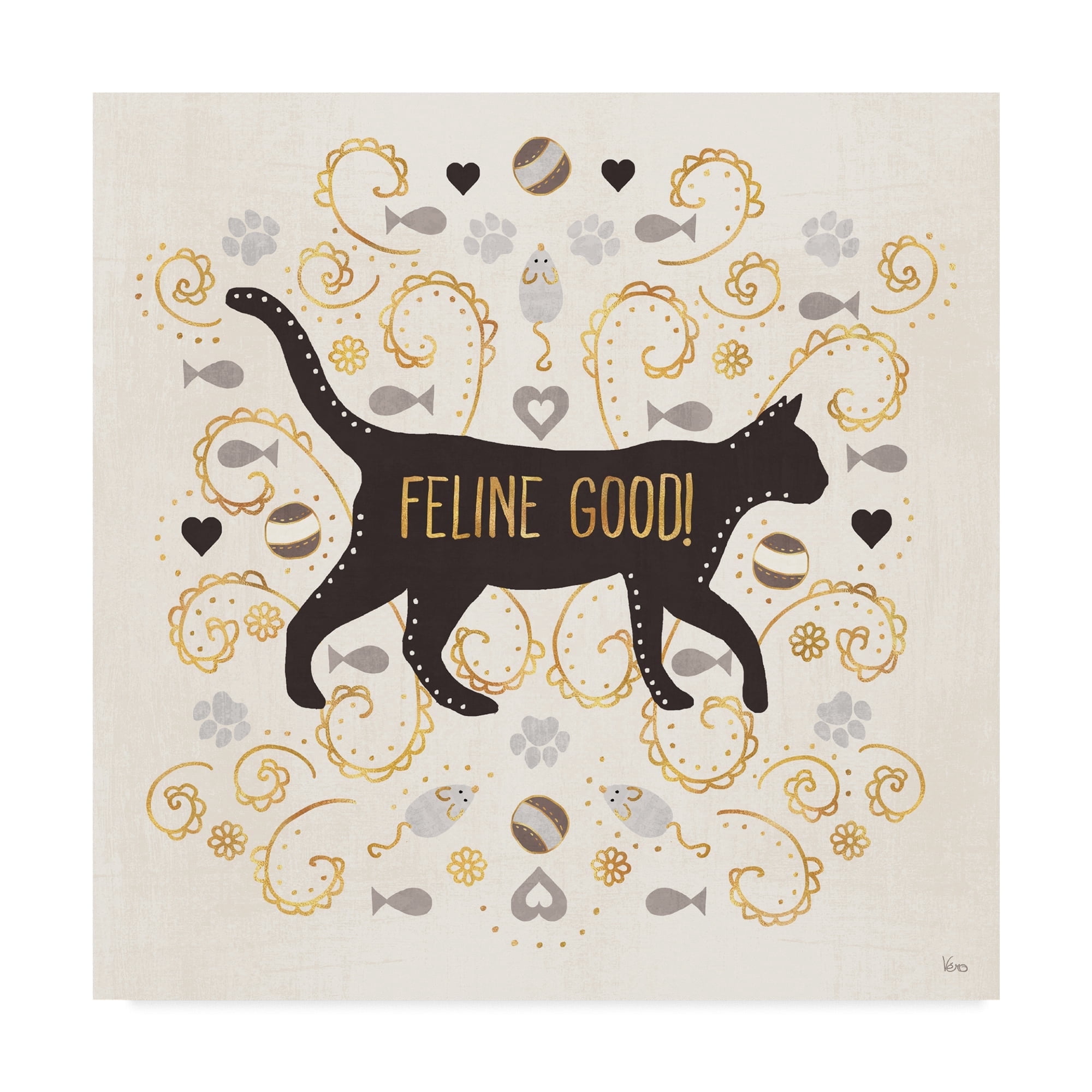 Trademark Fine Art 'Otomi Cats II Neutral' Canvas Art by Veronique Charron