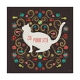 thumbnail image 1 of Trademark Fine Art 'Otomi Cats III Dark' Canvas Art by Veronique Charron, 1 of 3