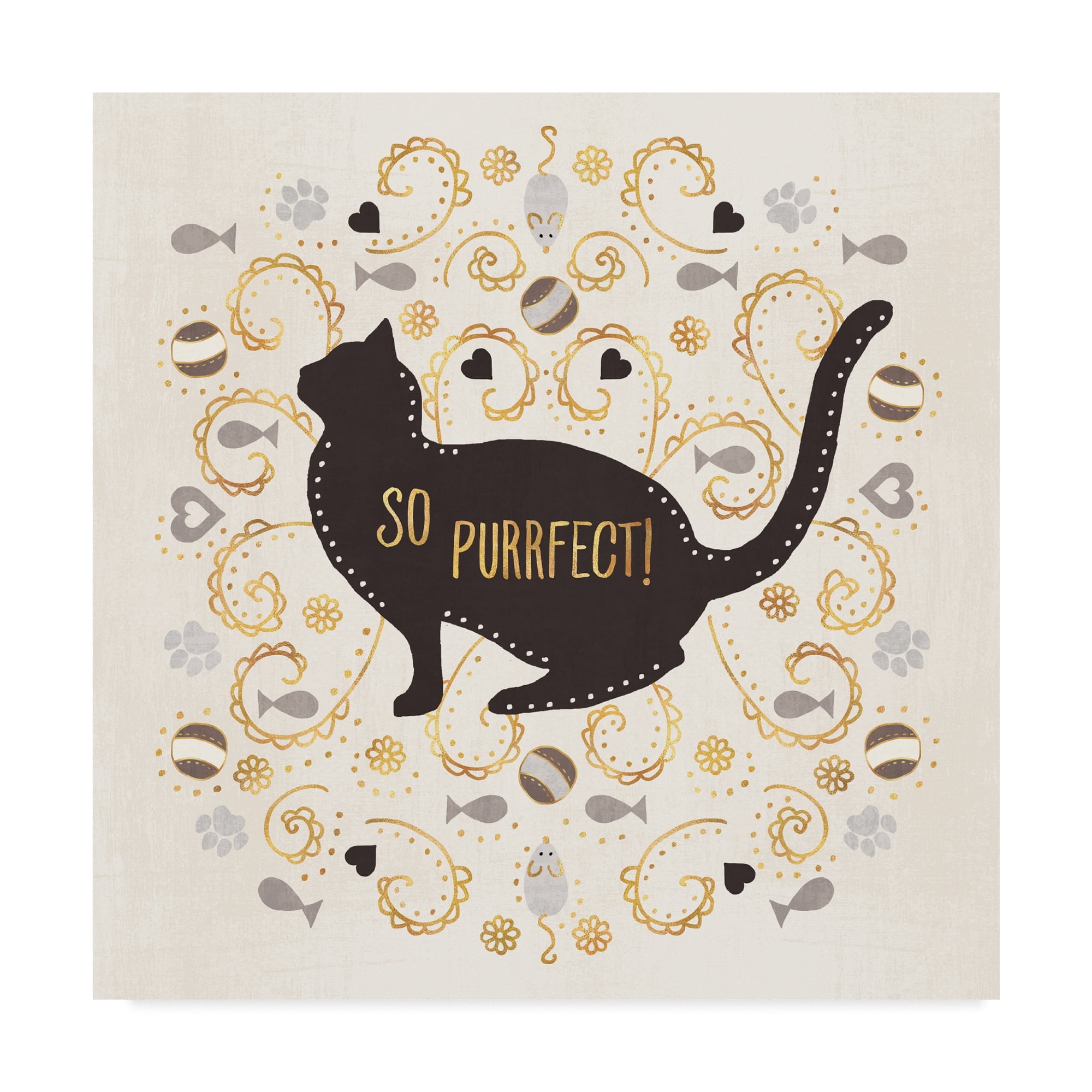 Trademark Fine Art 'Otomi Cats III Neutral' Canvas Art by Veronique Charron