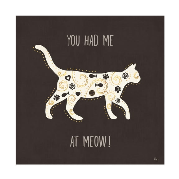 Trademark Fine Art 'Otomi Cats IV Dark Neutral' Canvas Art by Veronique Charron