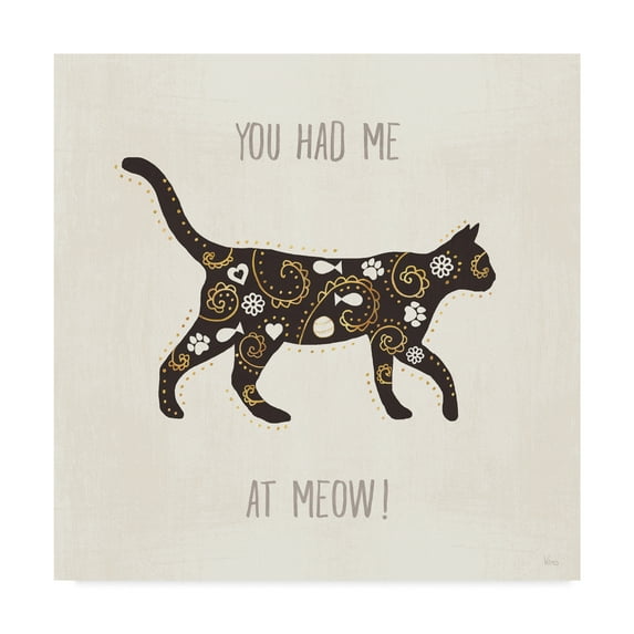 Trademark Fine Art 'Otomi Cats IV Neutral' Canvas Art by Veronique Charron