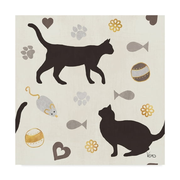 Trademark Fine Art 'Otomi Cats Step 04A Neutral' Canvas Art by Veronique Charron