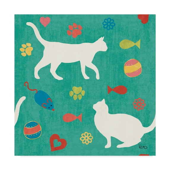 Trademark Fine Art 'Otomi Cats Step 04E' Canvas Art by Veronique Charron