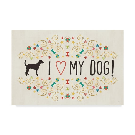 Trademark Fine Art 'Otomi Dogs I' Canvas Art by Veronique Charron