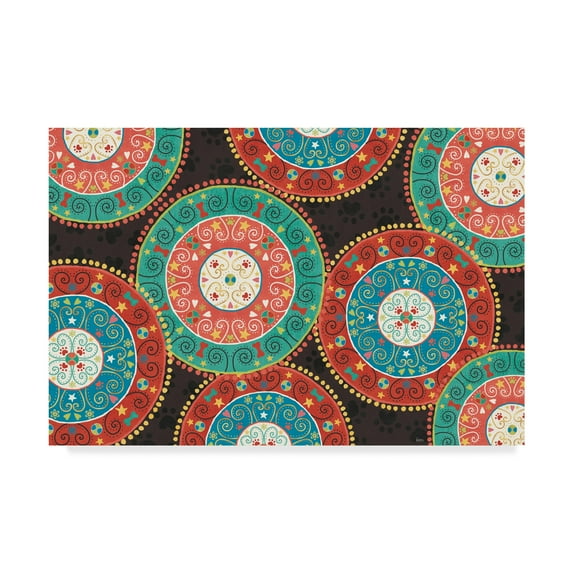 Trademark Fine Art 'Otomi Dogs VI Dark' Canvas Art by Veronique Charron