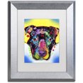 thumbnail image 1 of Trademark Fine Art "Otter Pitbull" Canvas Art by Dean Russo, White Matte, Silver Frame, 1 of 4