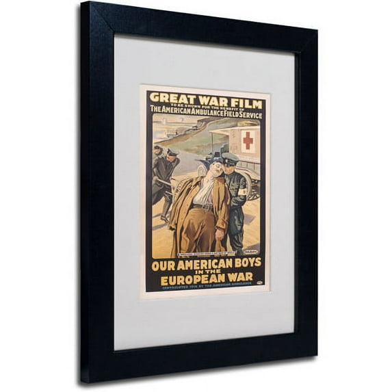 Trademark Fine Art "Our American Boys" by Victor Tardieu, Black Frame