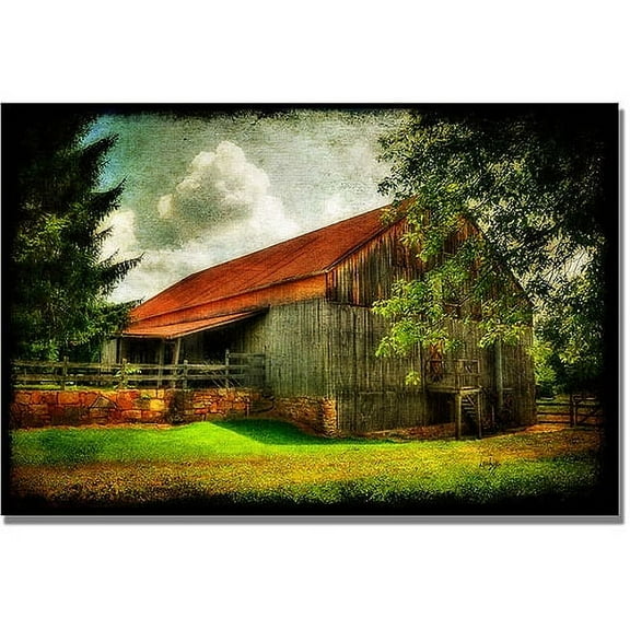 Trademark Fine Art "Our Old Barn" Canvas Wall Art by Lois Bryan