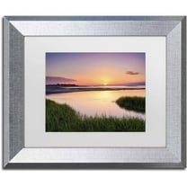 Trademark Fine Art 'Out to Sea' Canvas Art by Michael Blanchette Photography, White Matte, Silver Frame