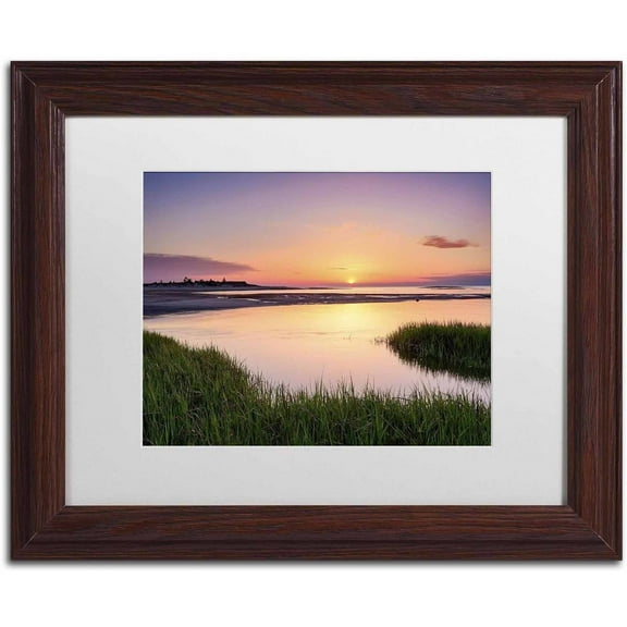 Trademark Fine Art 'Out to Sea' Canvas Art by Michael Blanchette Photography, White Matte, Wood Frame