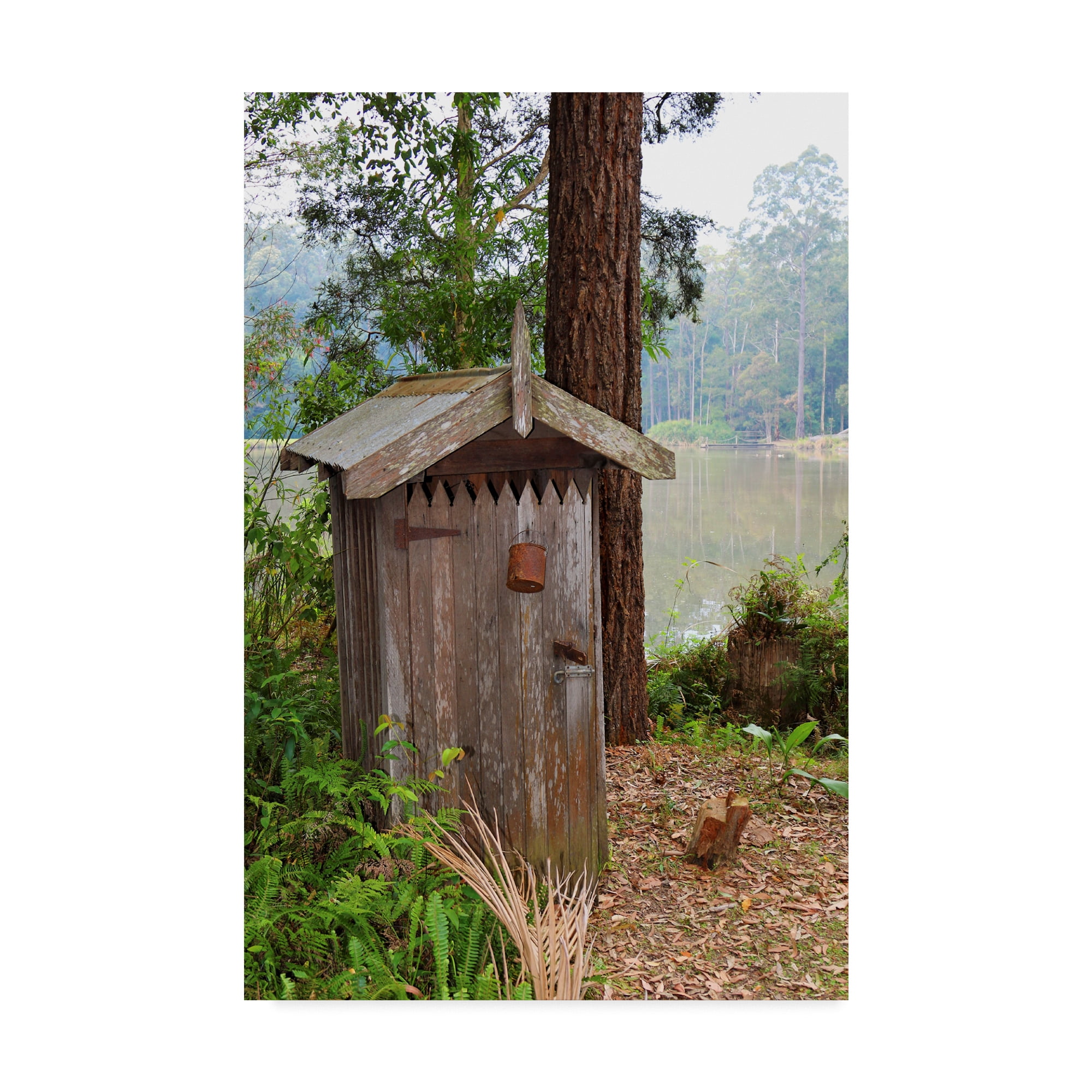 Trademark Fine Art 'Outhouse' Canvas Art by Incredi