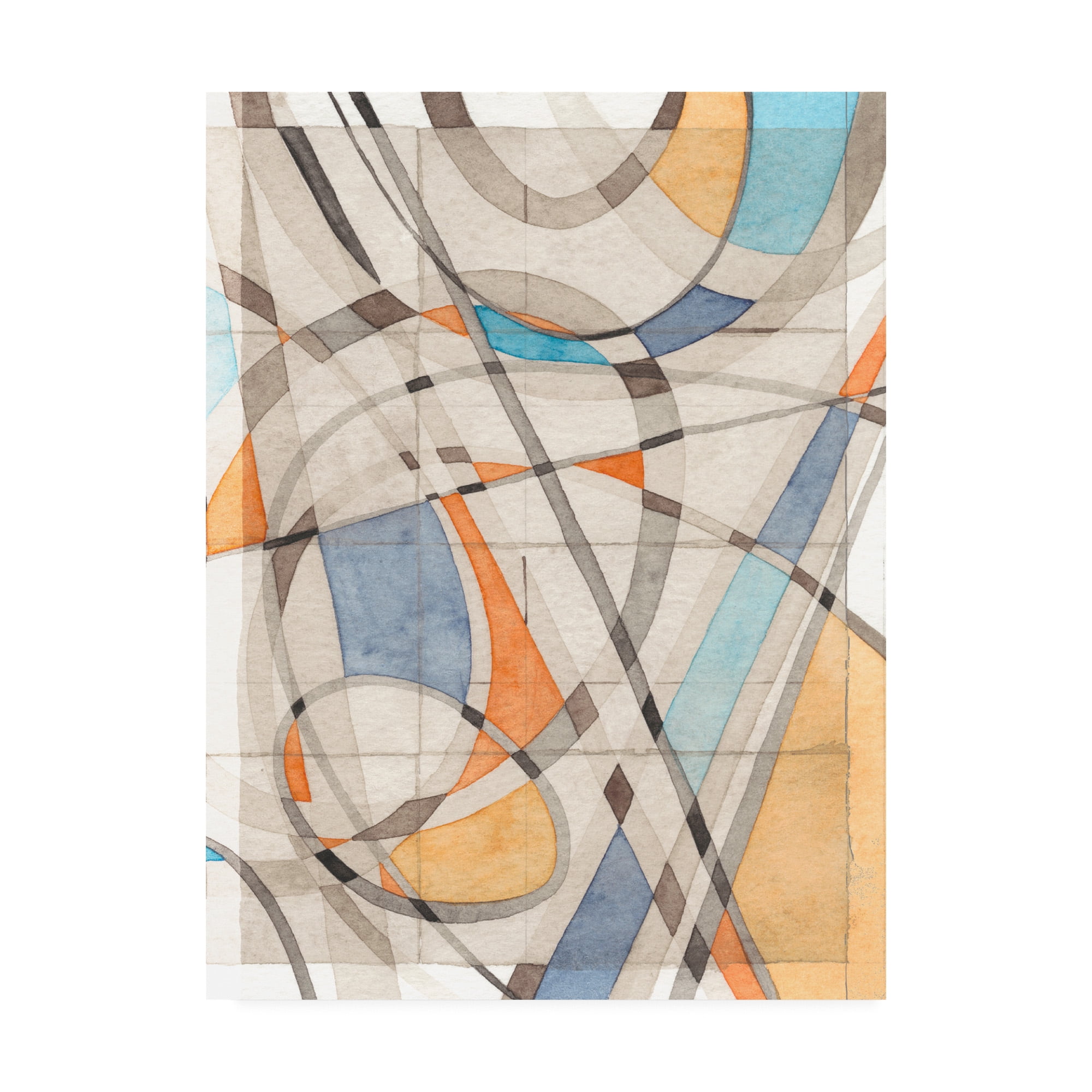 Trademark Fine Art 'Ovals And Lines Ii' Canvas Art by Nikki Galapon