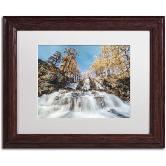Trademark Fine Art 'Over Water' Canvas Art by Mathieu Rivrin, White Matte, Wood Frame