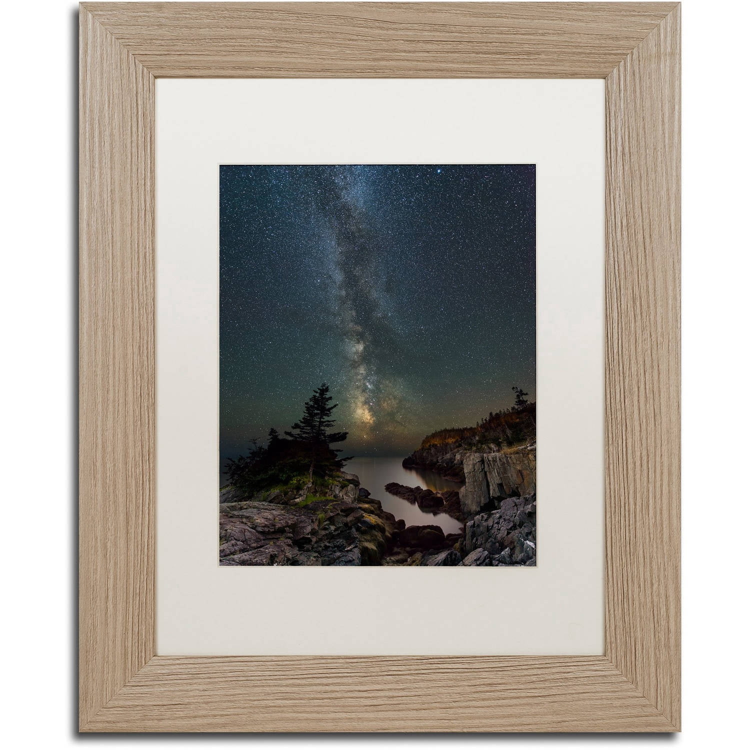 Trademark Fine Art "Over the Chasm" Canvas Art by Michael Blanchette Photography White Matte, Birch Frame