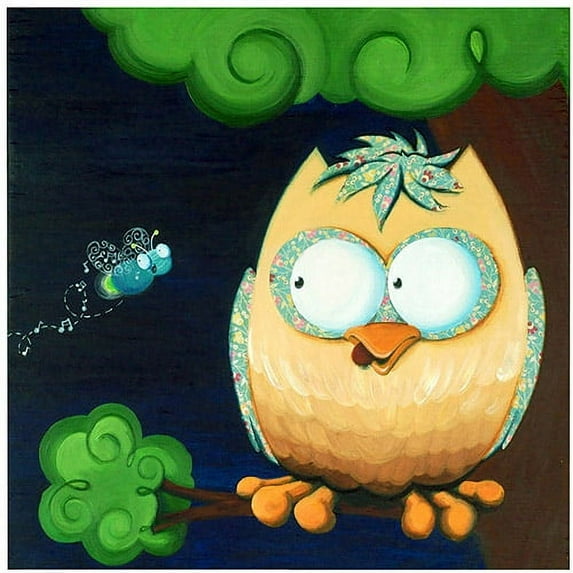 Trademark Fine Art "Owl" Canvas Art by Sylvia Masek