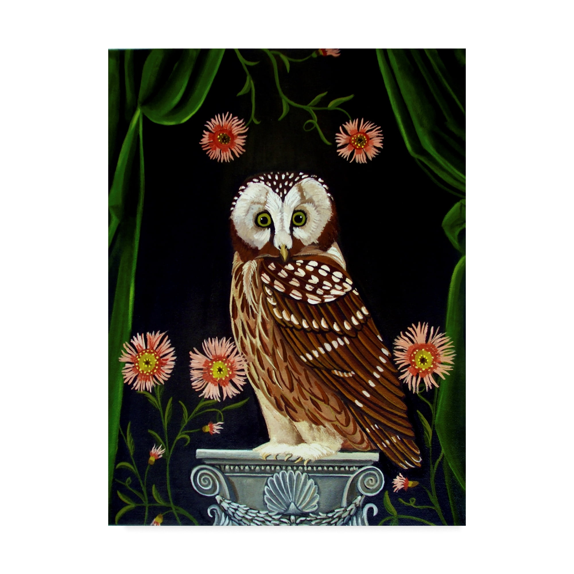 Trademark Fine Art 'Owl Guardian Print' Canvas Art by Catherine A Nolin